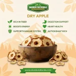 premium dried apple rings in wooden bowls