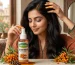 scalp massage with herbal oil